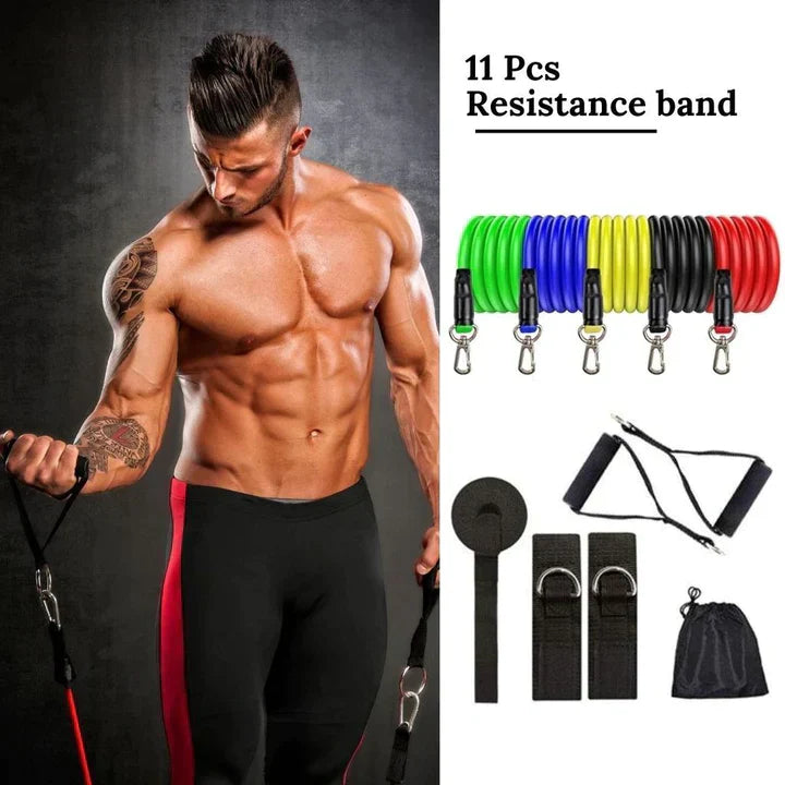 RESISTANCE BANDS - 11 PCS SET